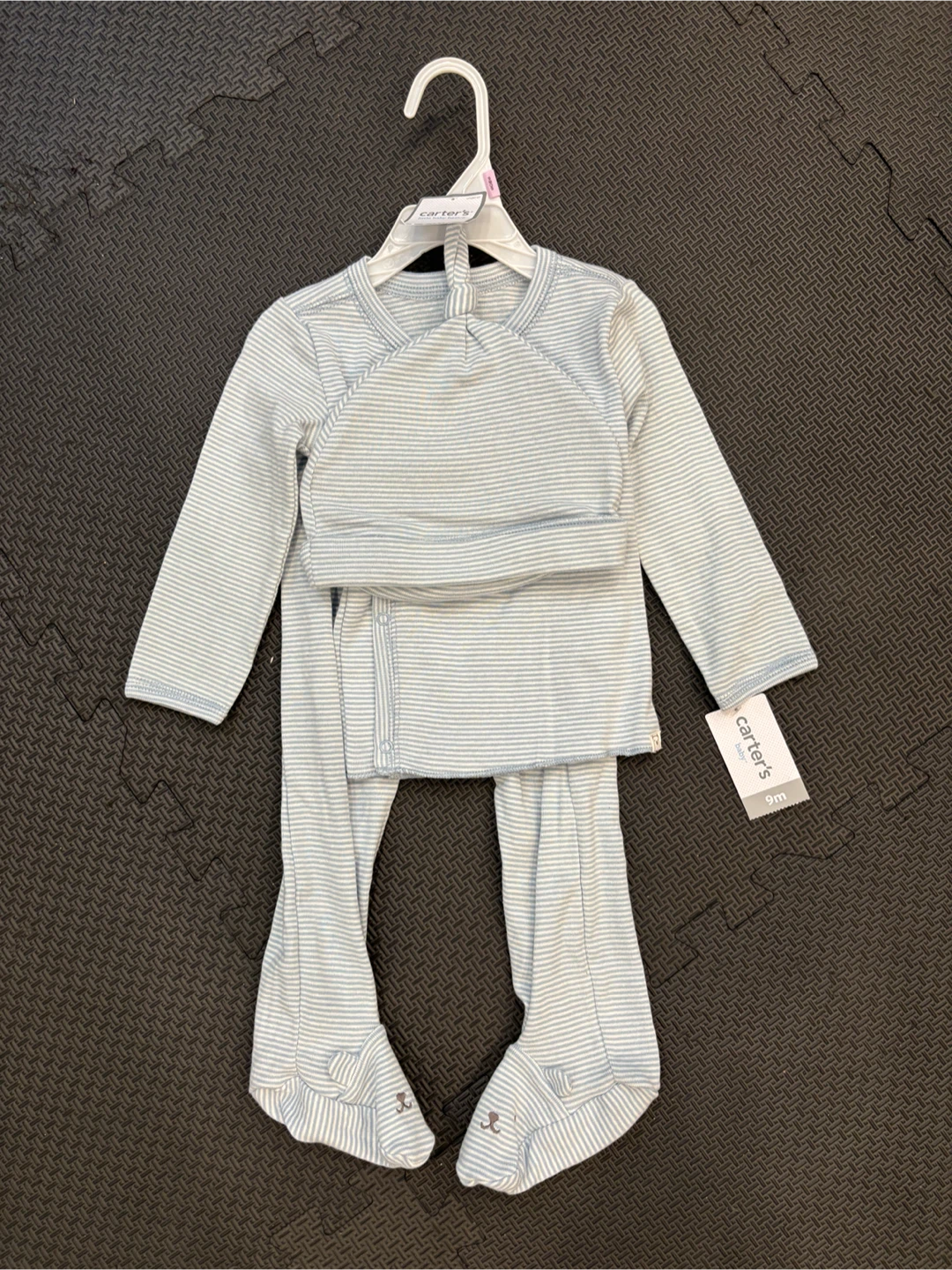 Carter's Baby Striped Pajamas and Hat Set