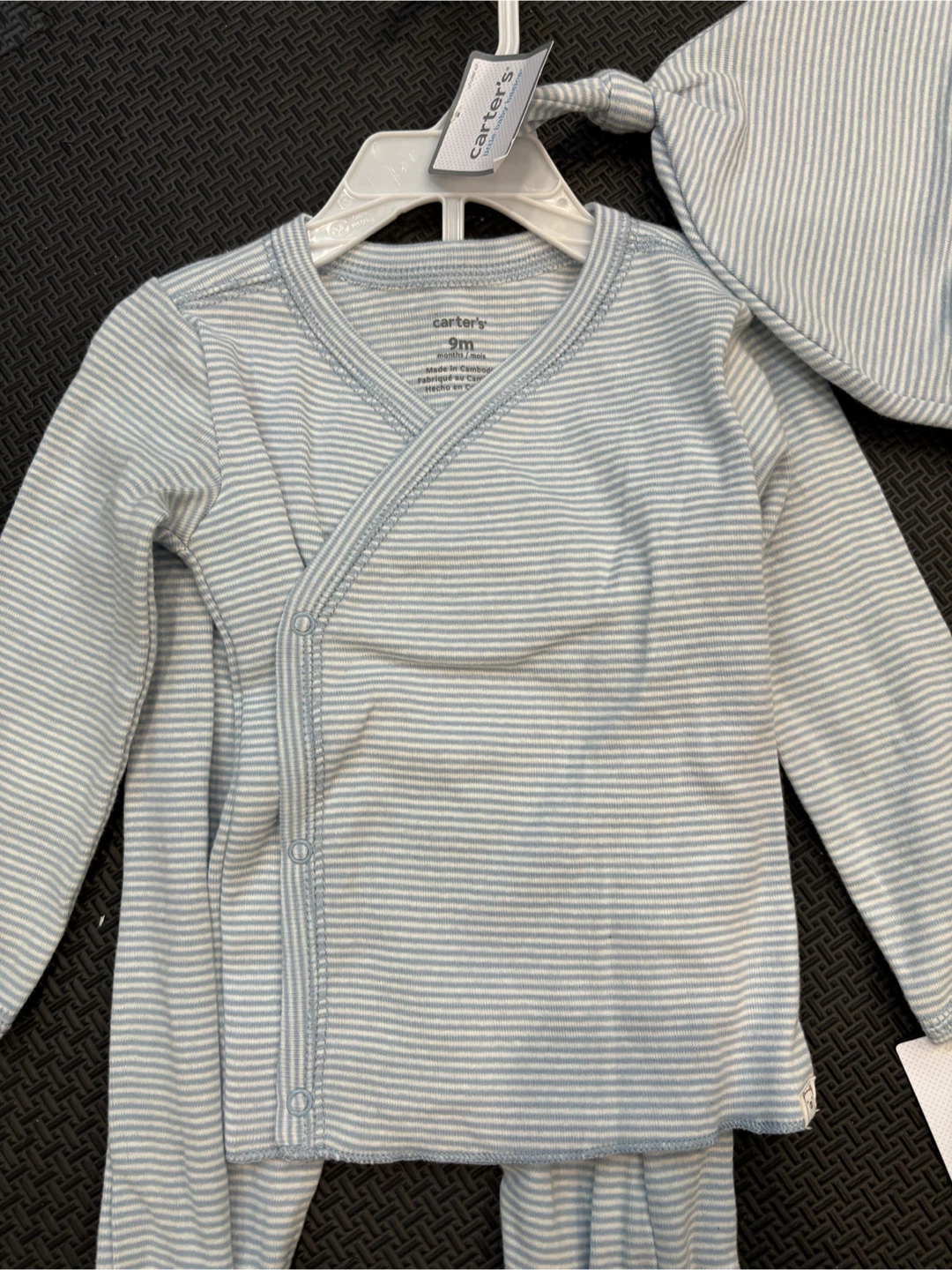 Carter's Baby Striped Pajamas and Hat Set - photo 4
