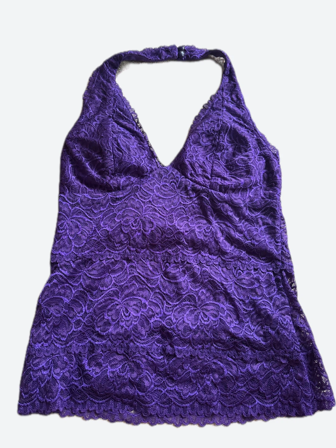 Le Chateau Purple Lace Halter Top