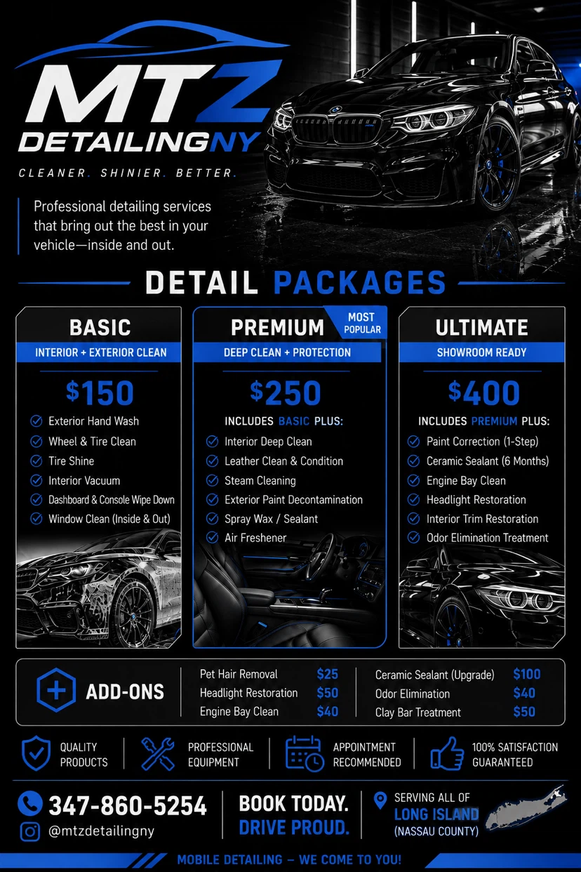 Mobile detailing services