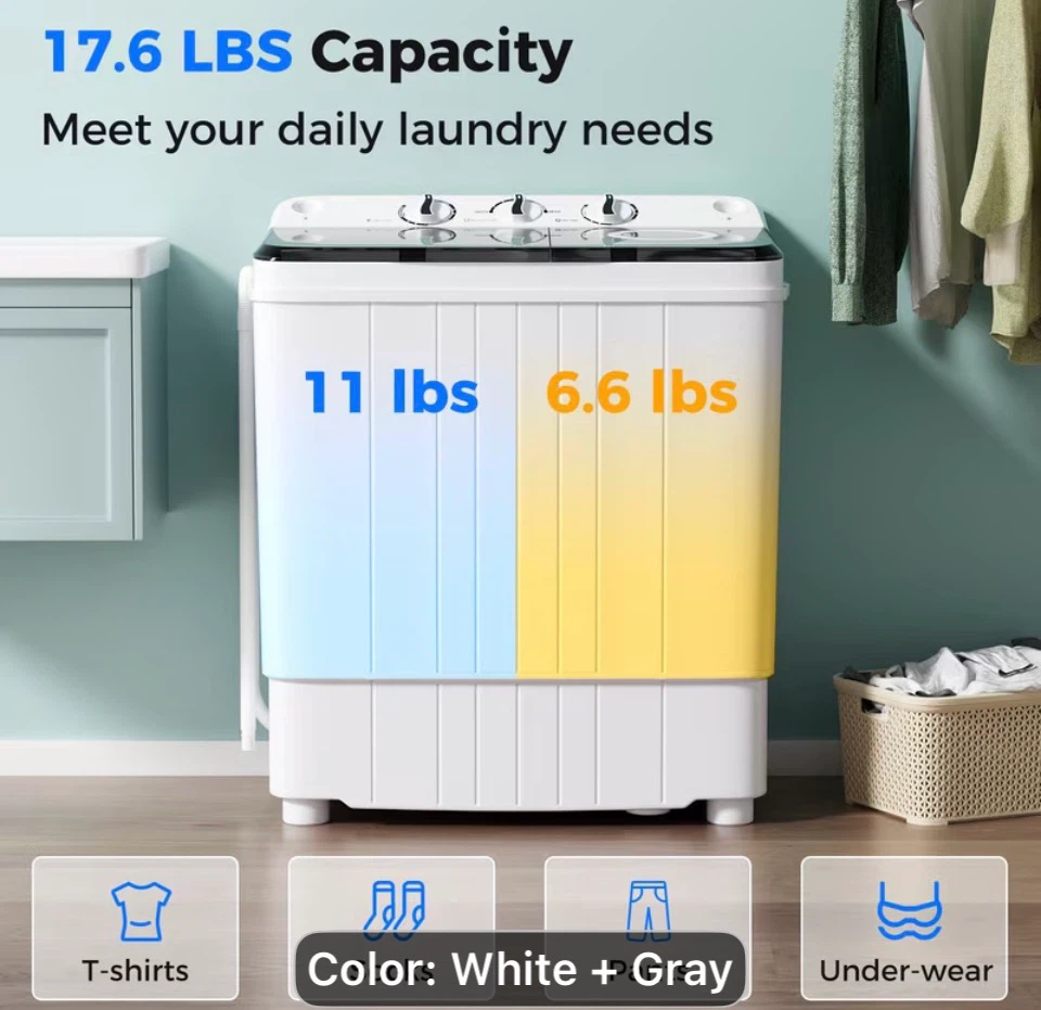 Washer & Spinner Combo 17.6 LBS Capacity - photo 3