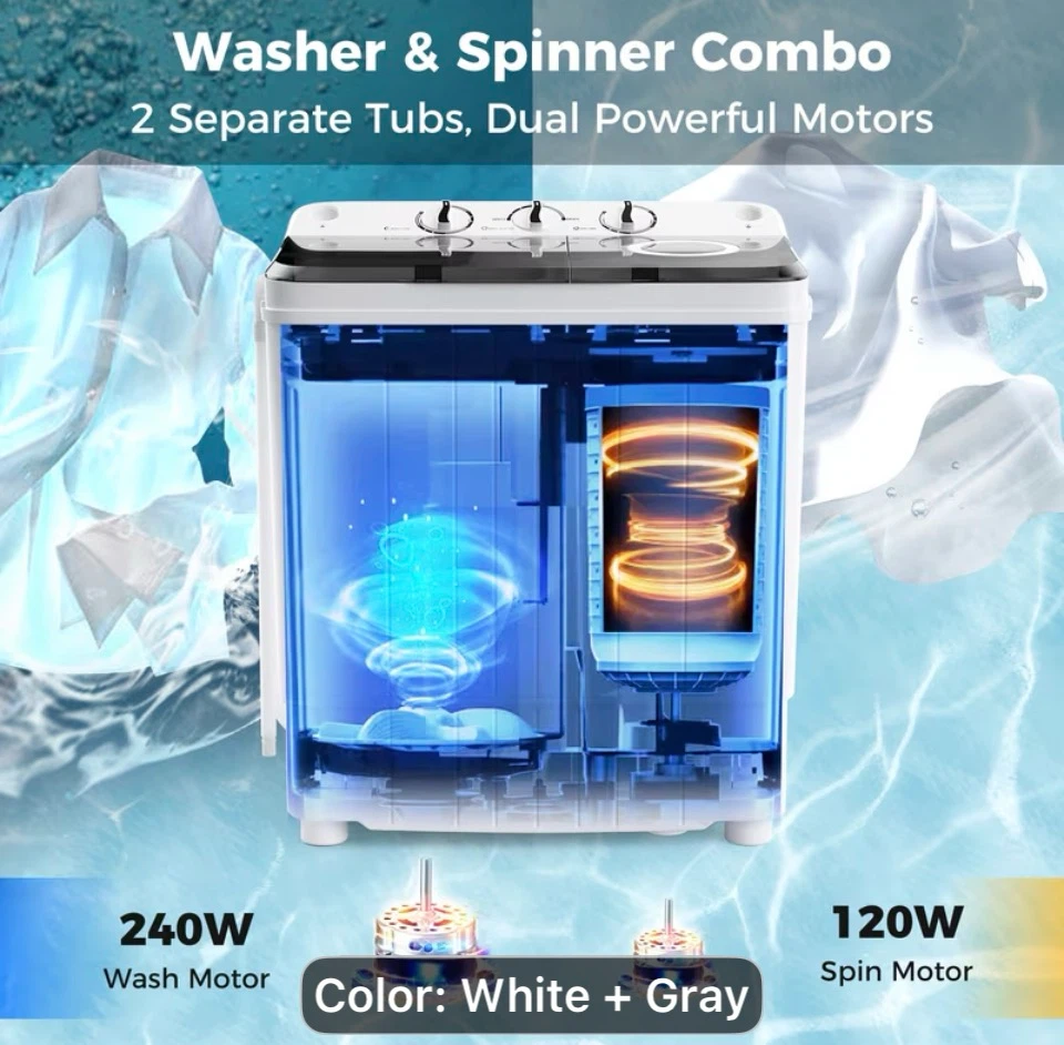 Washer & Spinner Combo 17.6 LBS Capacity - photo 4
