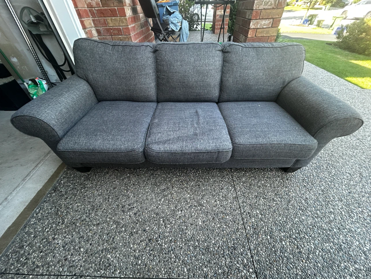 Grey Three-Seater Sofa