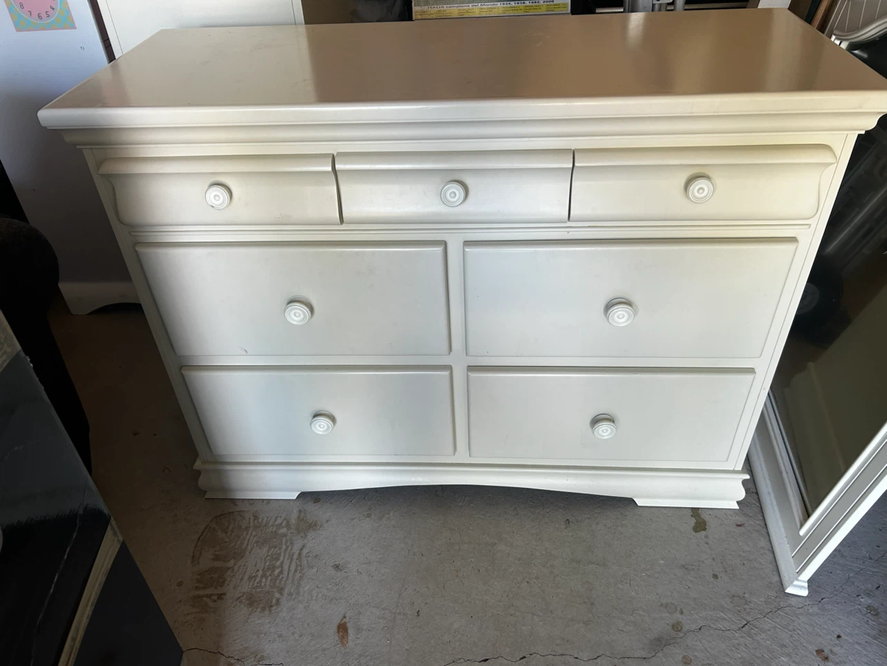 White Armoire and Dresser Set