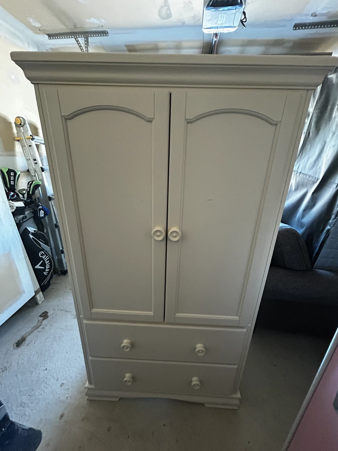 White Armoire and Dresser Set - photo 2