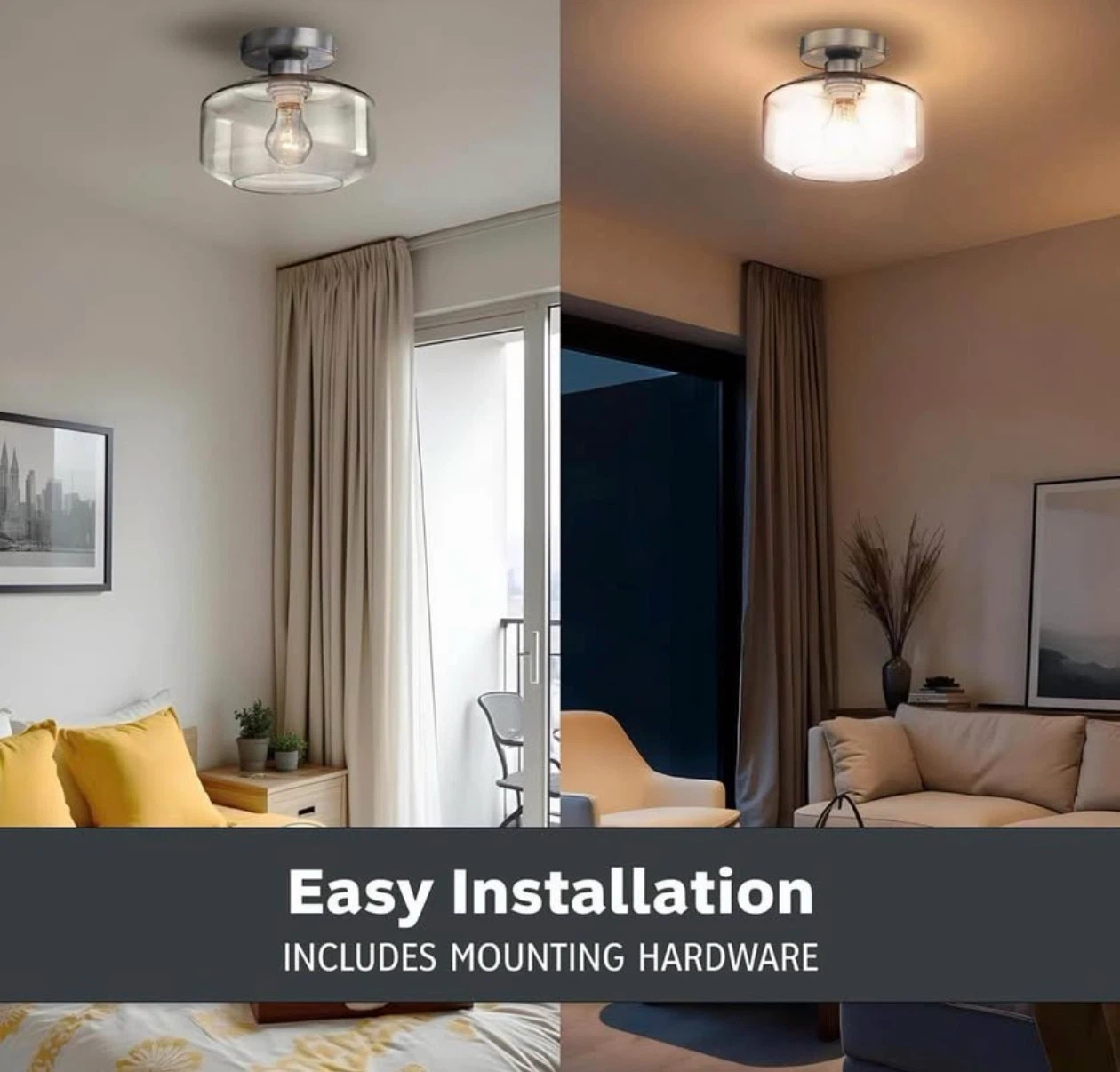 Modern Flush Mount Ceiling Light Fixture