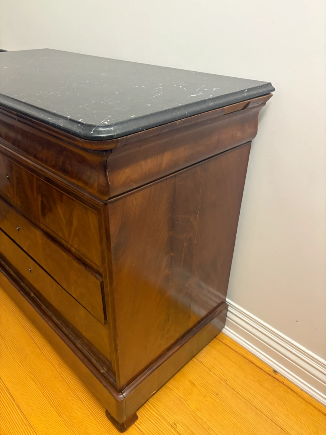 Antique Wooden Dresser with Marble Top - photo 5
