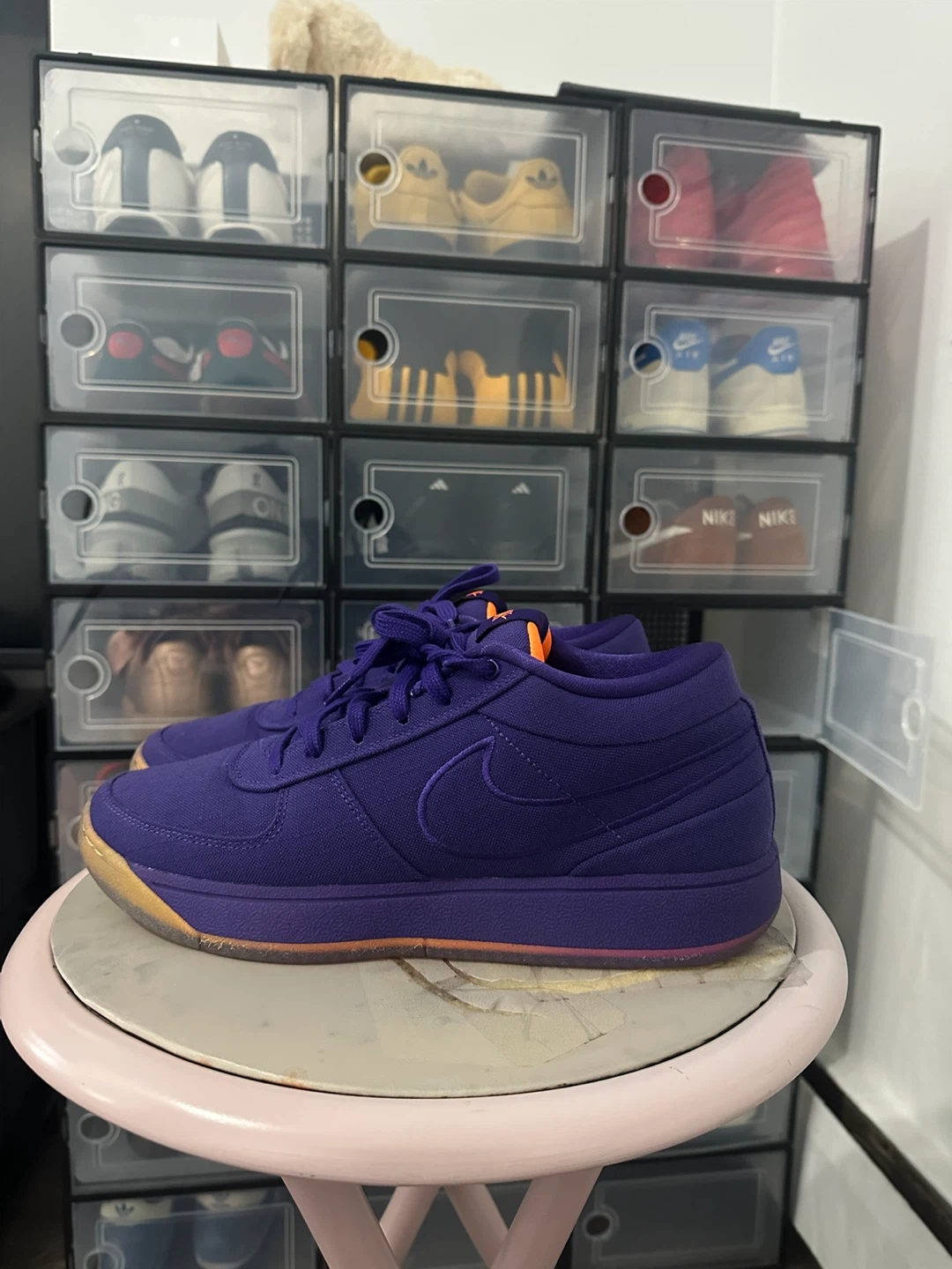 Nike Purple Canvas Mid-Top Sneakers