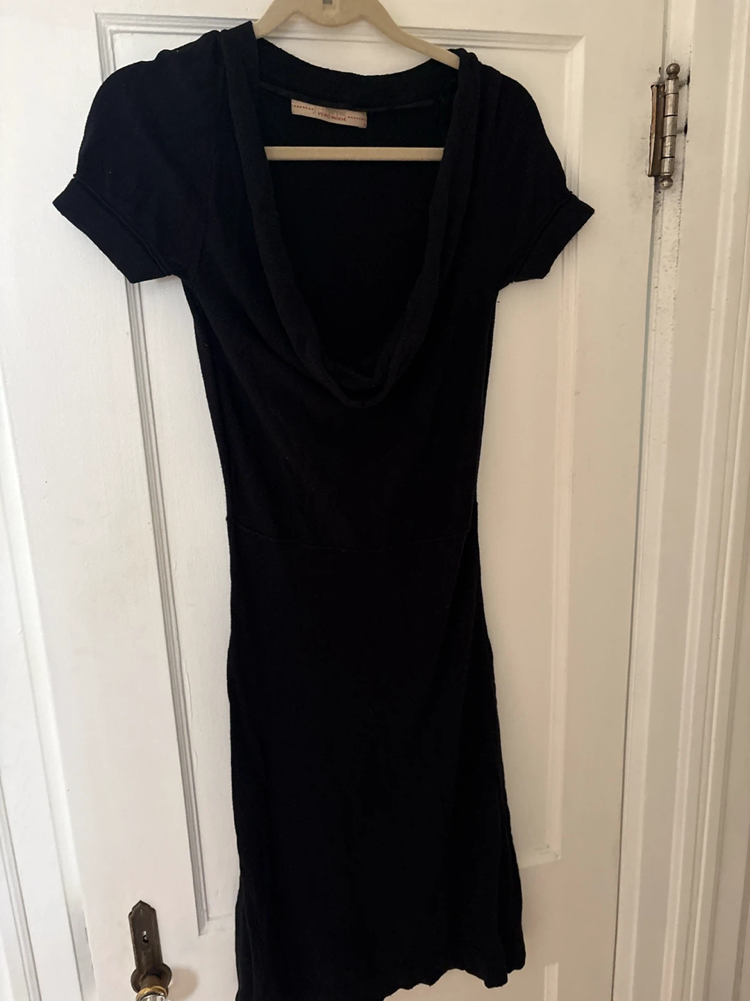 Vero Moda Black Short Sleeve Cowl Neck Dress