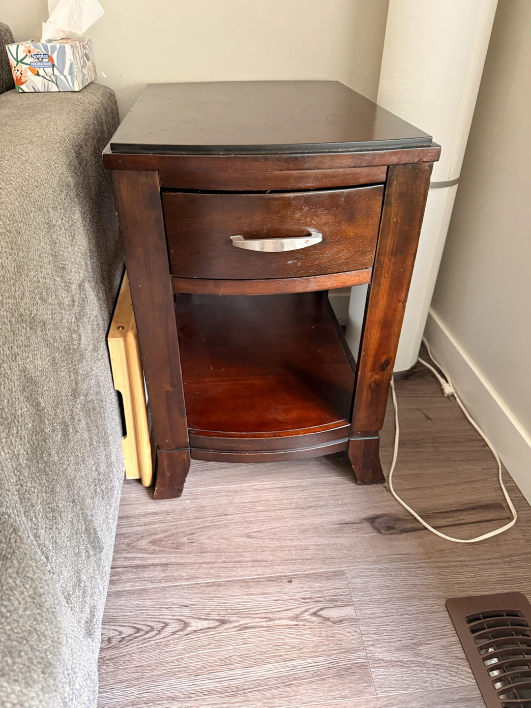 Wood side table