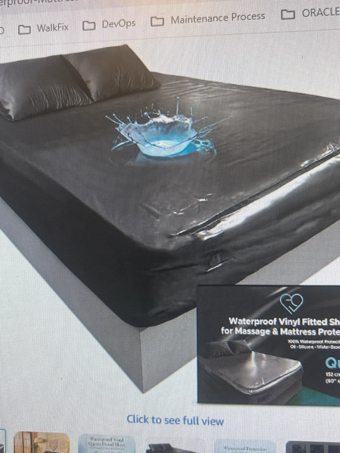 Waterproof Vinyl Fitted Mattress Protector - Queen