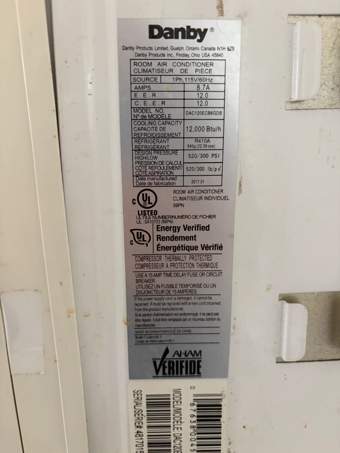 Danby Room Air Conditioner - 12,000 BTU/h - photo 3