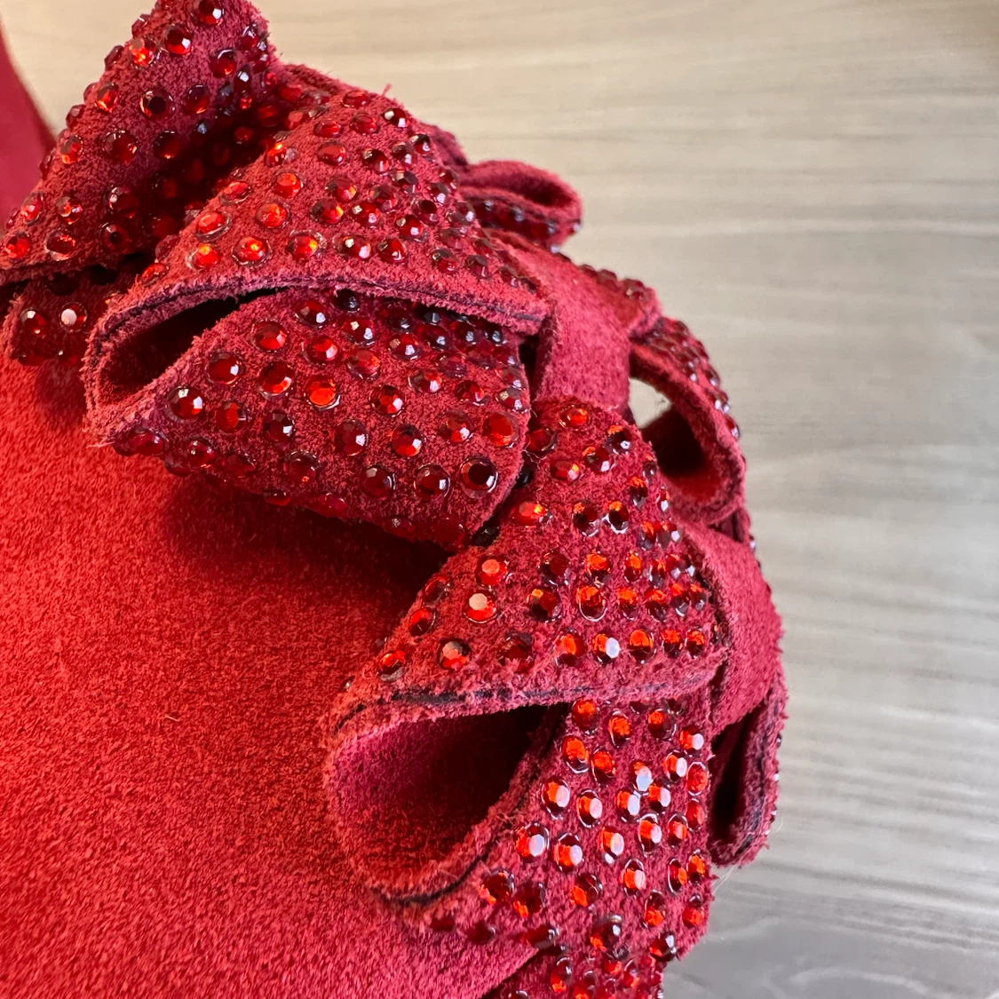 Betsey Johnson Red Suede Wedges size 8 NEW - photo 4