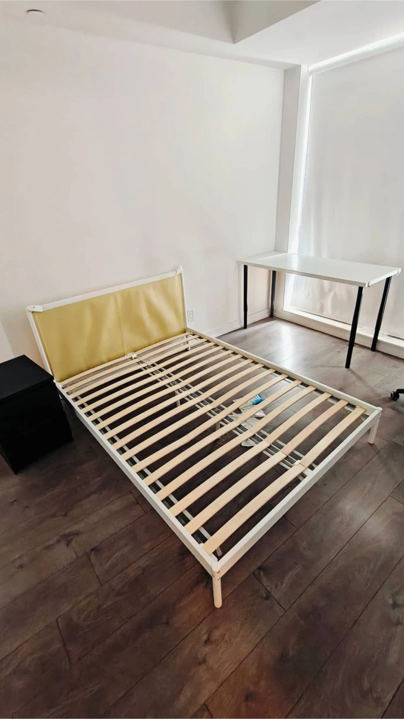 IKEA KLEPPSTAD Full/Double Bed Frame White/Vissle Beige - photo 2