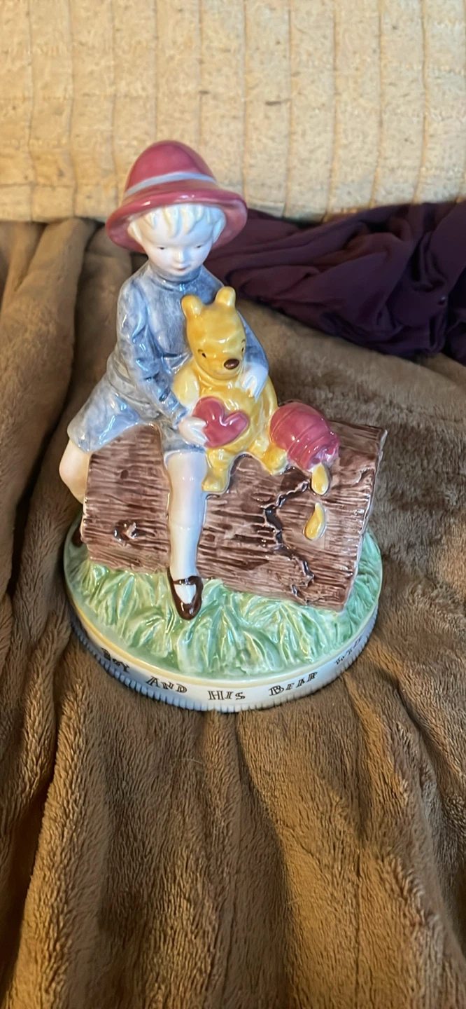 Winnie the Pooh Ceramic Figurine - Boy and His Bear