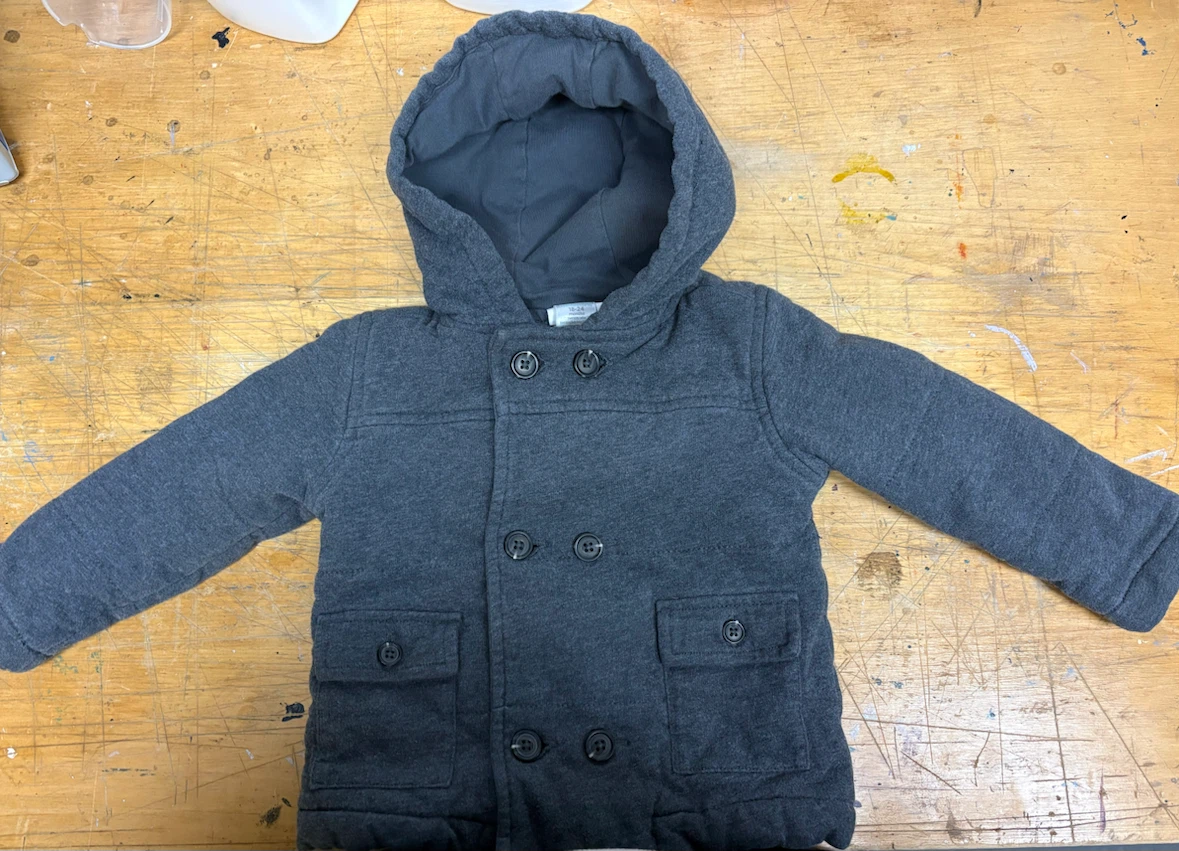 Gymboree Grey hooded jacket with buttons