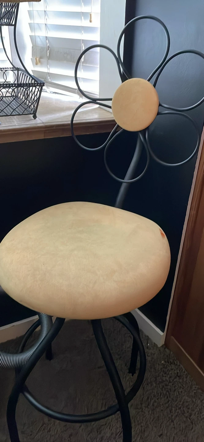Floral Back Stool