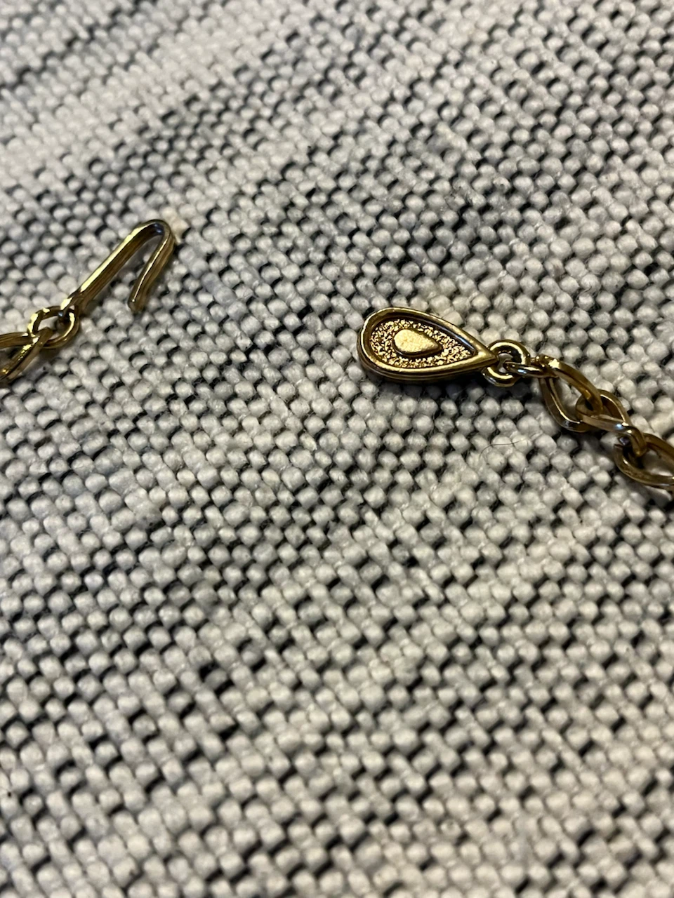 Gold-tone statement necklace with ornate pendant - photo 3