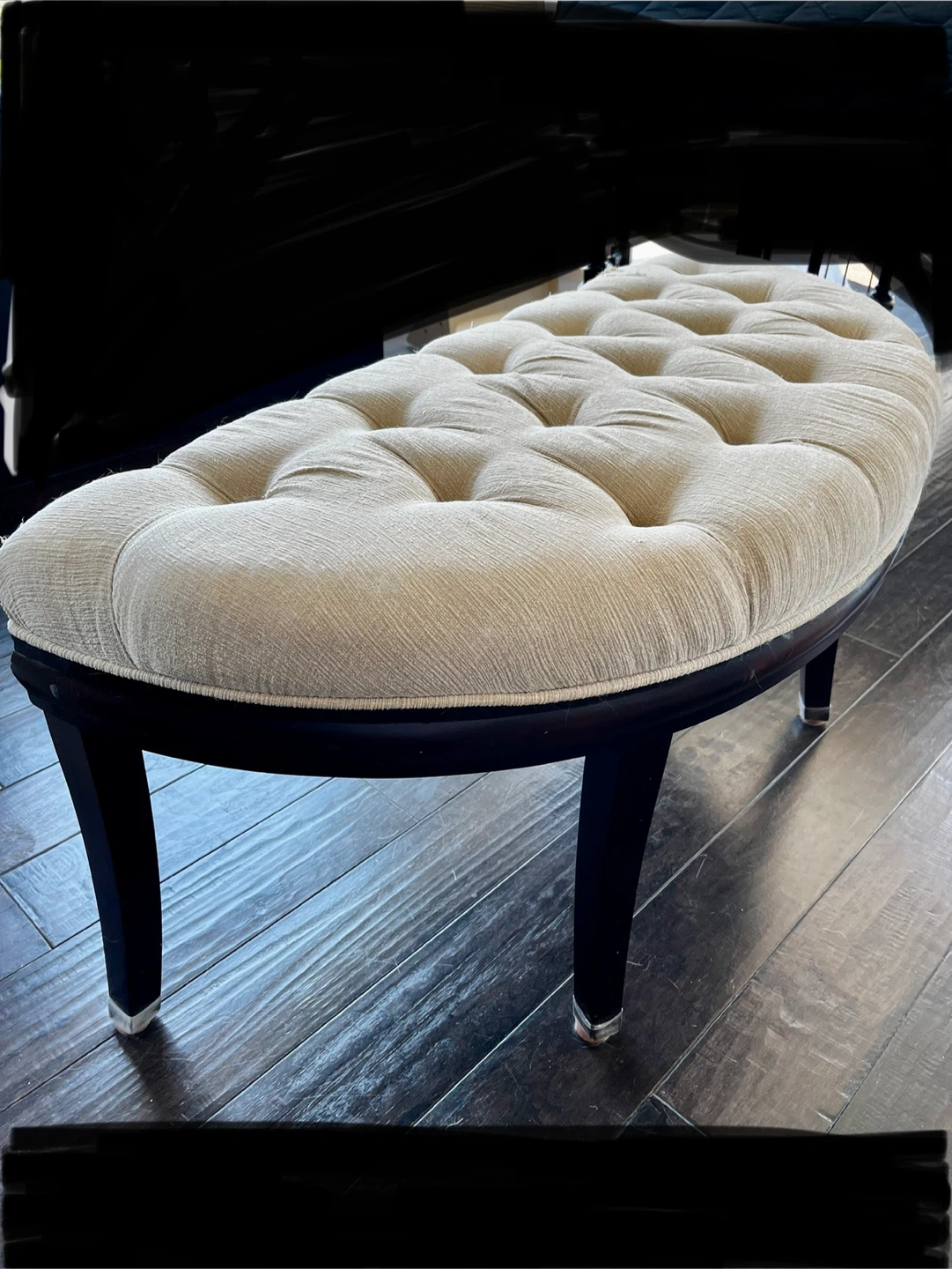Tufted Oval Bench Ottoman