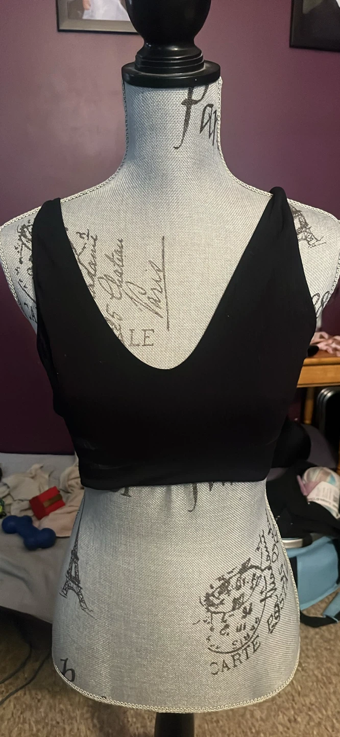 Black V-Neck Bralette