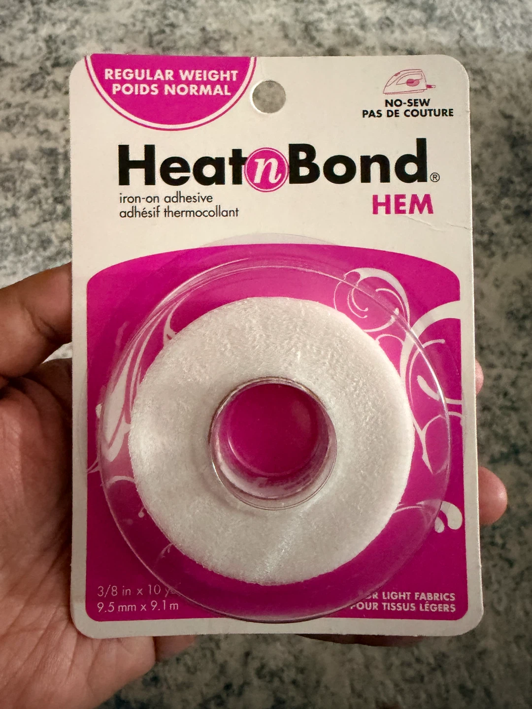 HeatnBond Hem Iron-On Adhesive Tape - 3/8 in x 10 yd