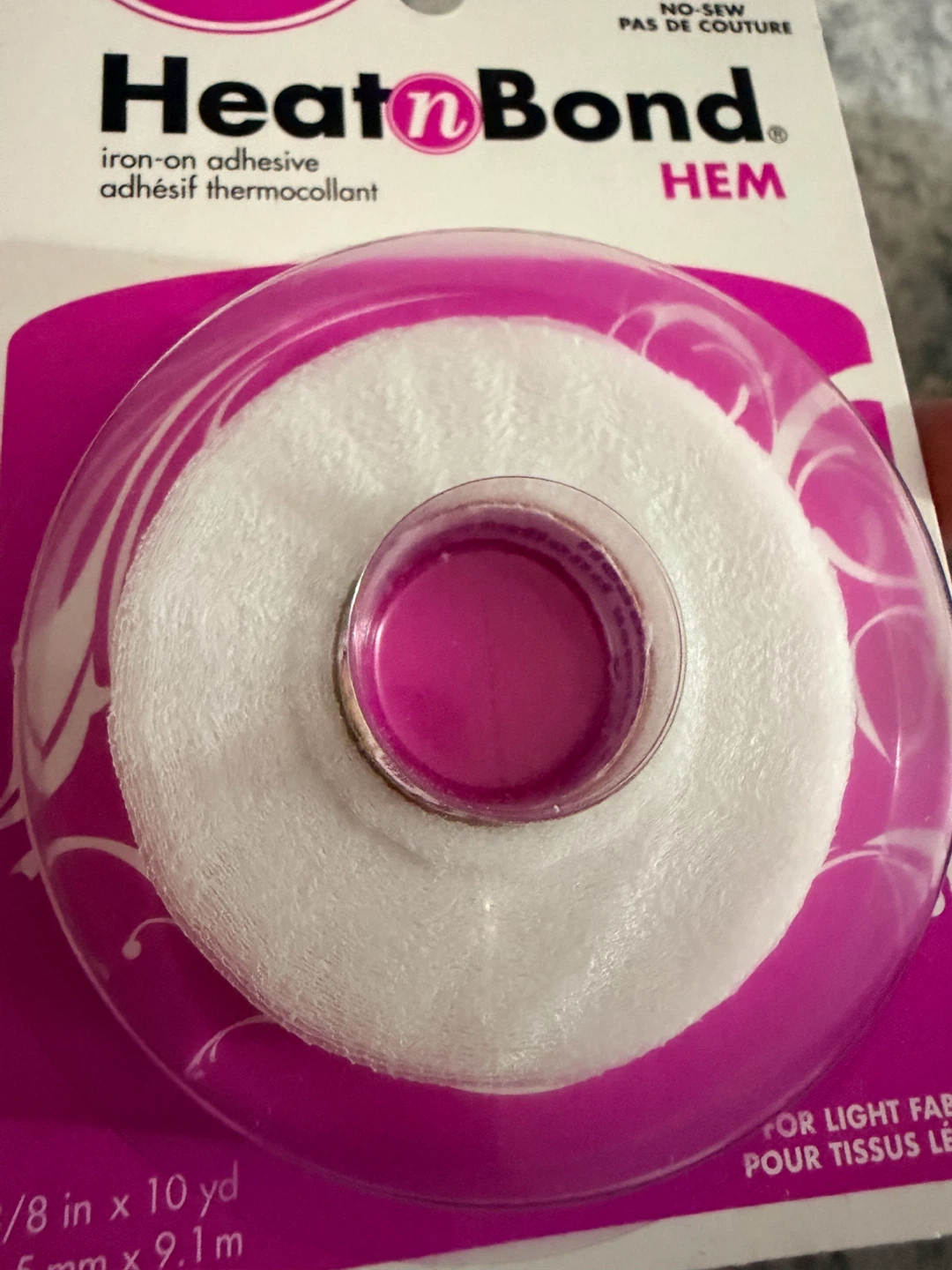 HeatnBond Hem Iron-On Adhesive Tape - 3/8 in x 10 yd - photo 3