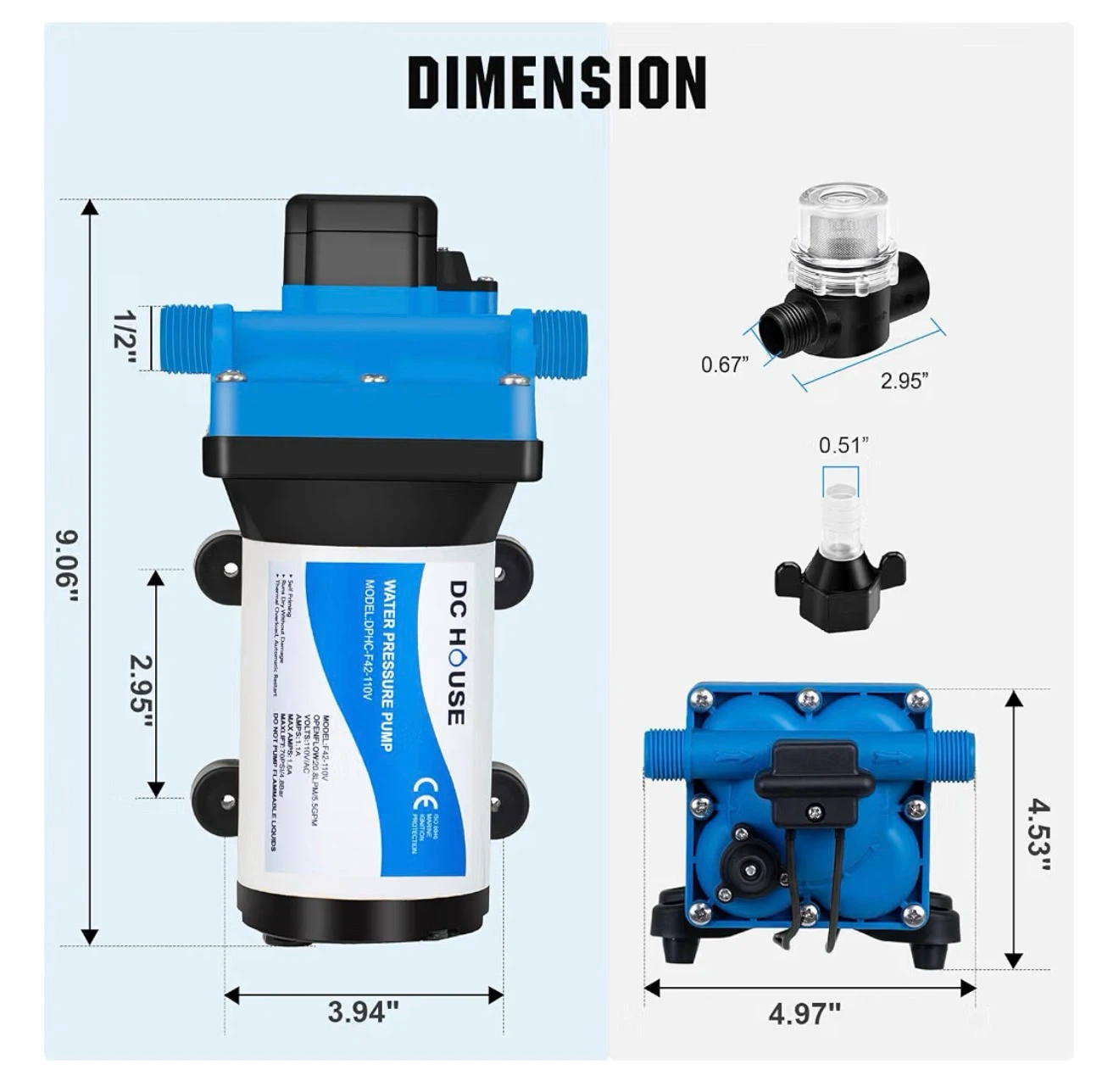 DC House Water Pressure Pump 110V - photo 2