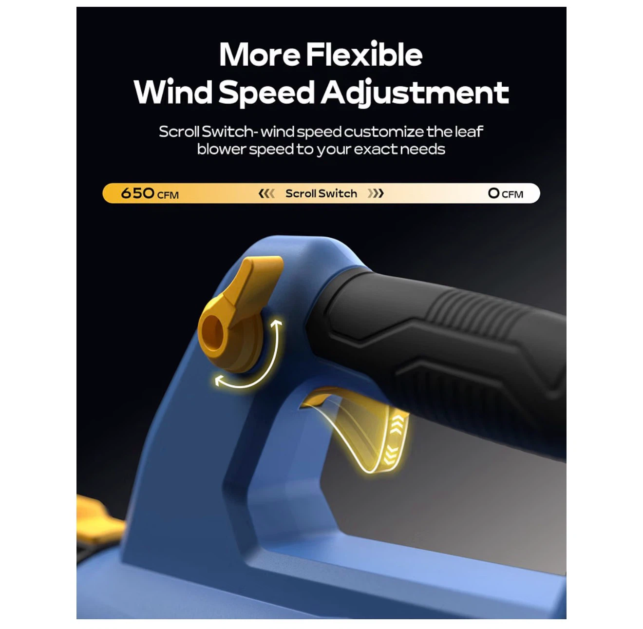 Wtoolfex Cordless Leaf Blower with 2 Batteries - photo 5