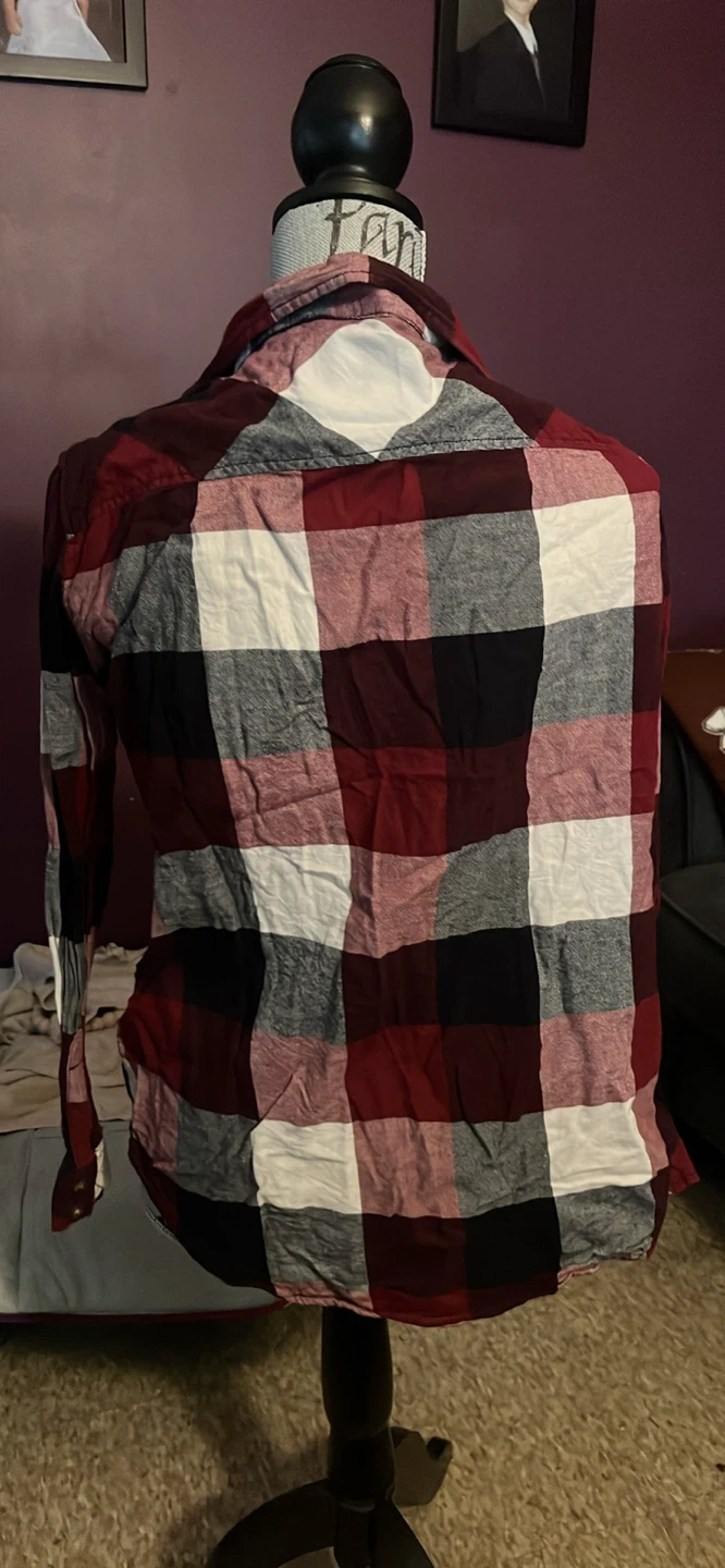 Plaid Button-Up Shirt - photo 2