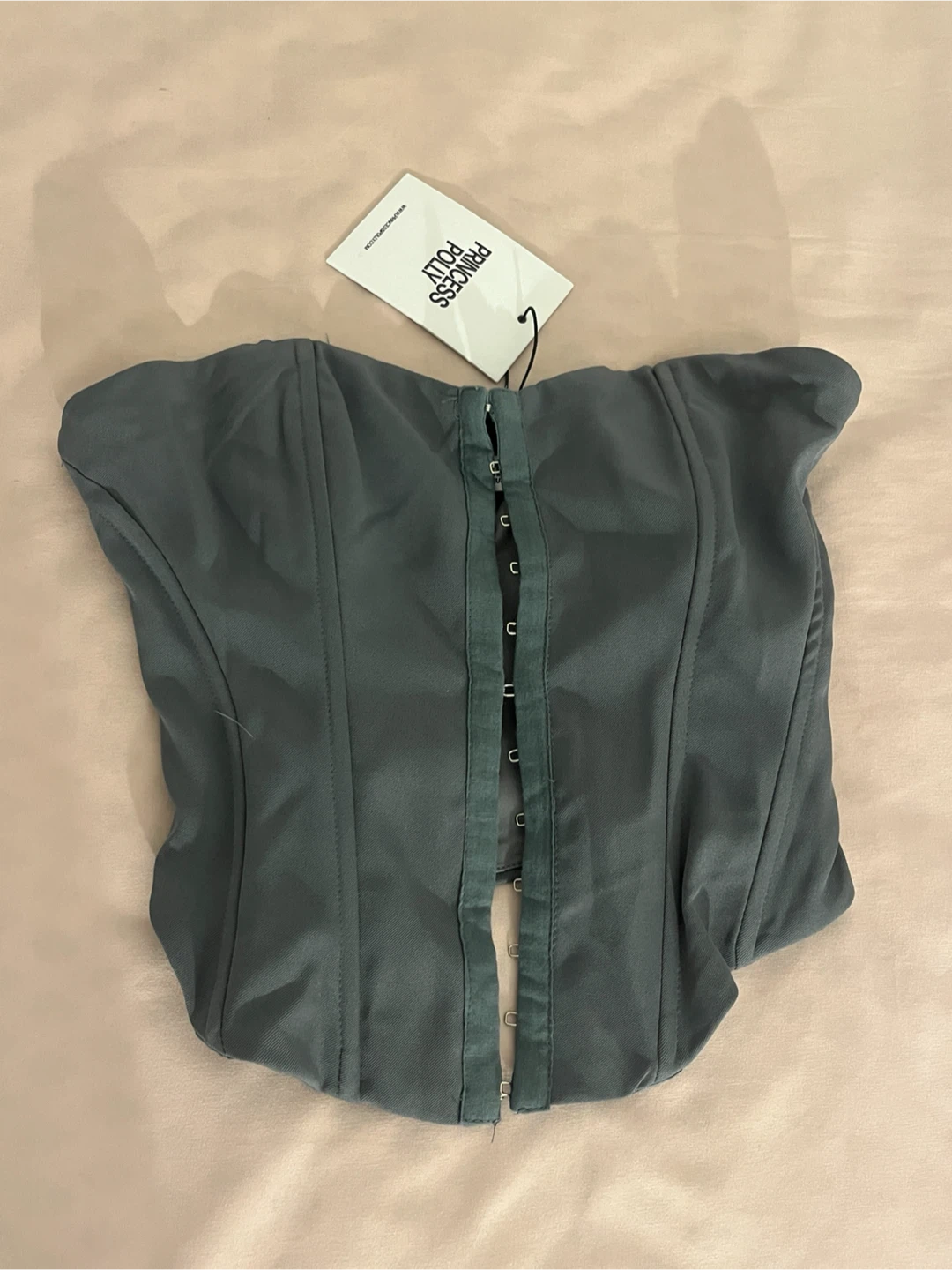 Princess Polly Archer Corset Top in Slate Grey