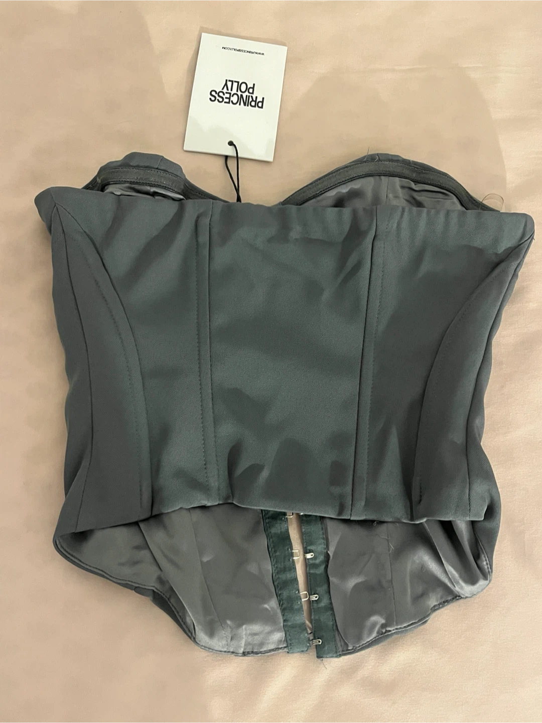 Princess Polly Archer Corset Top in Slate Grey - photo 2