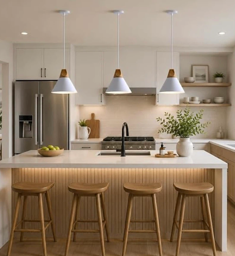 Modern Pendant Lights – White (3-Pack) – Brand New