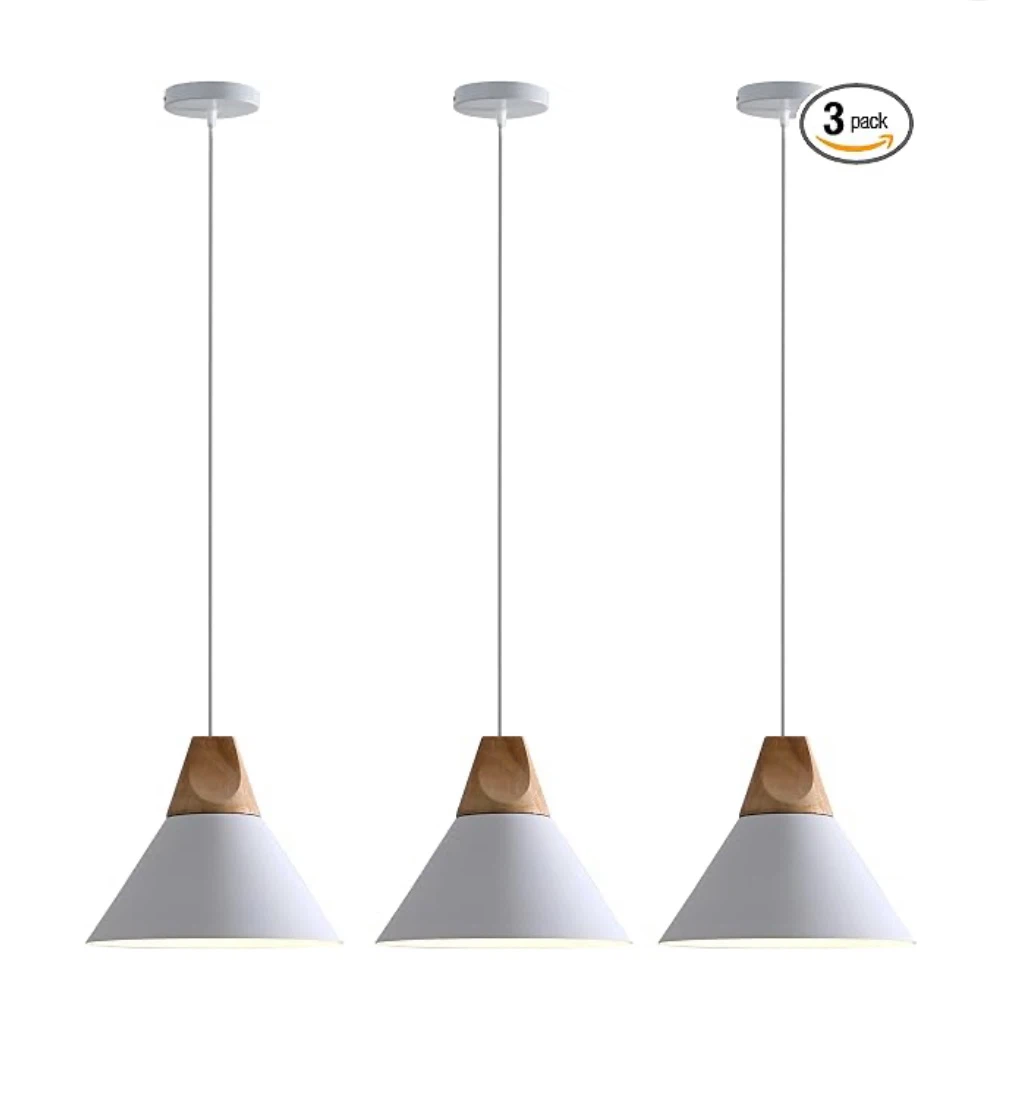 Modern Pendant Lights – White (3-Pack) – Brand New - photo 2