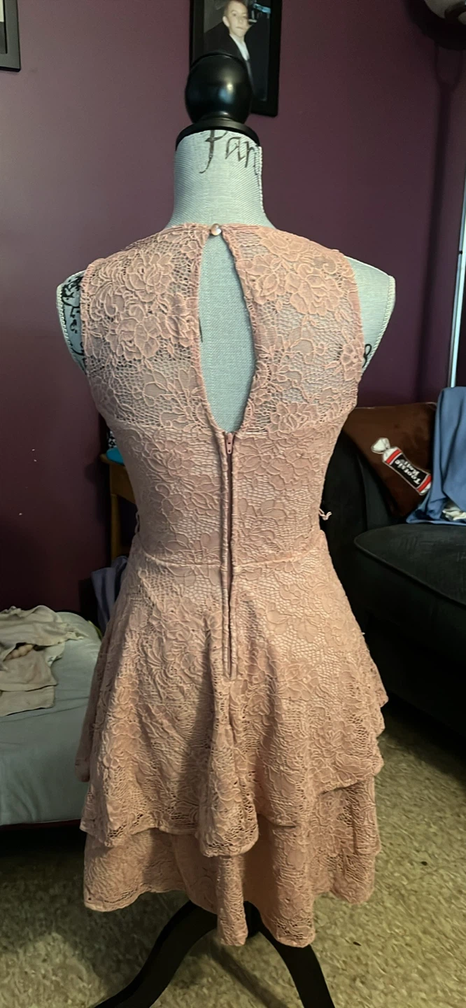 Pink Lace Layered Dress - photo 2