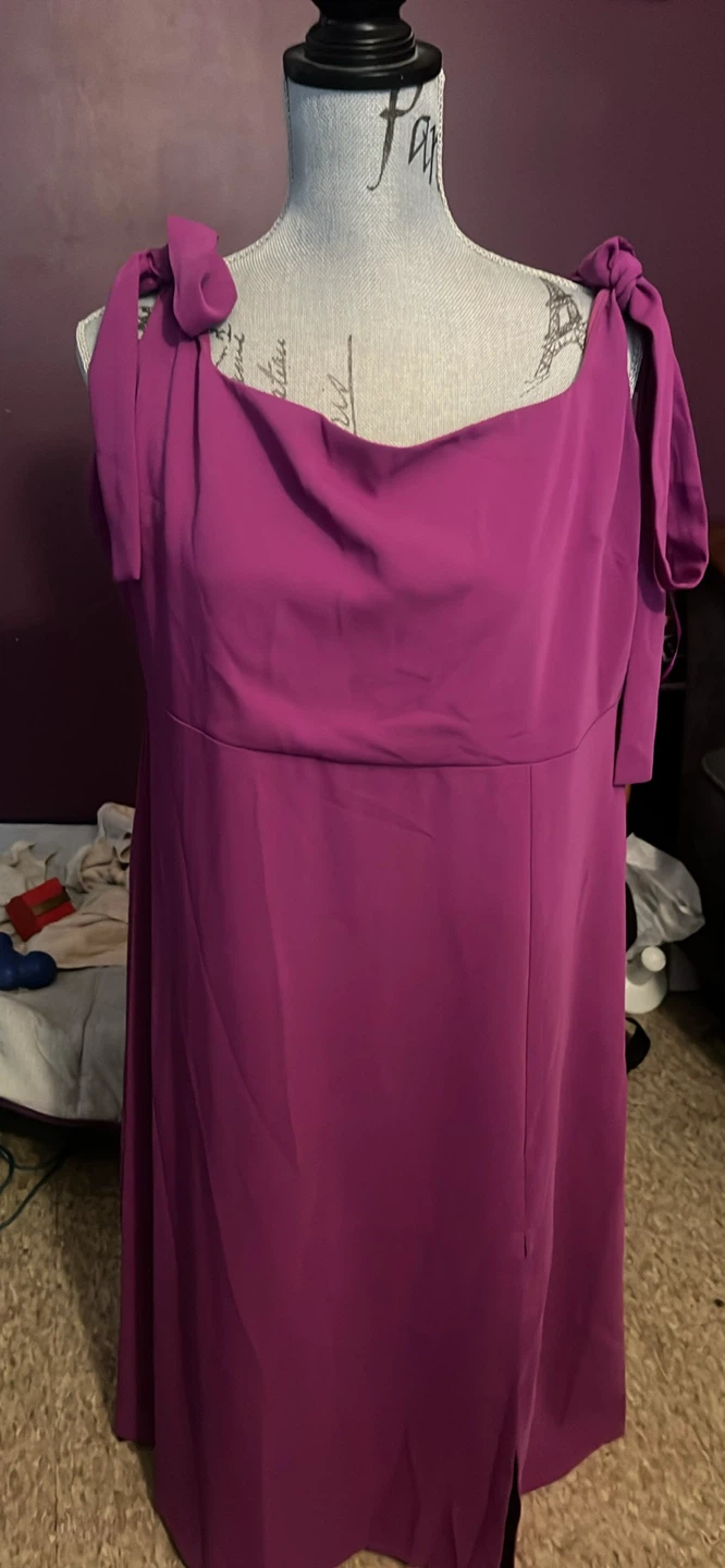 Women's purple Tie Shoulder Dress