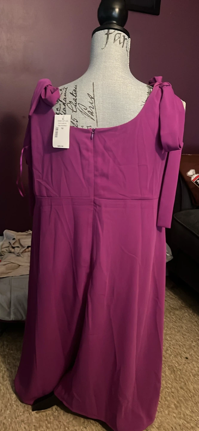Women's purple Tie Shoulder Dress - photo 2