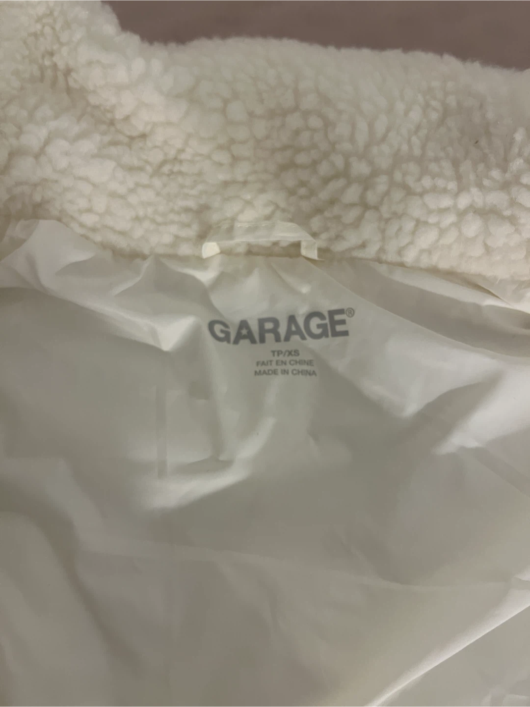 Garage White Sherpa Vest - photo 2