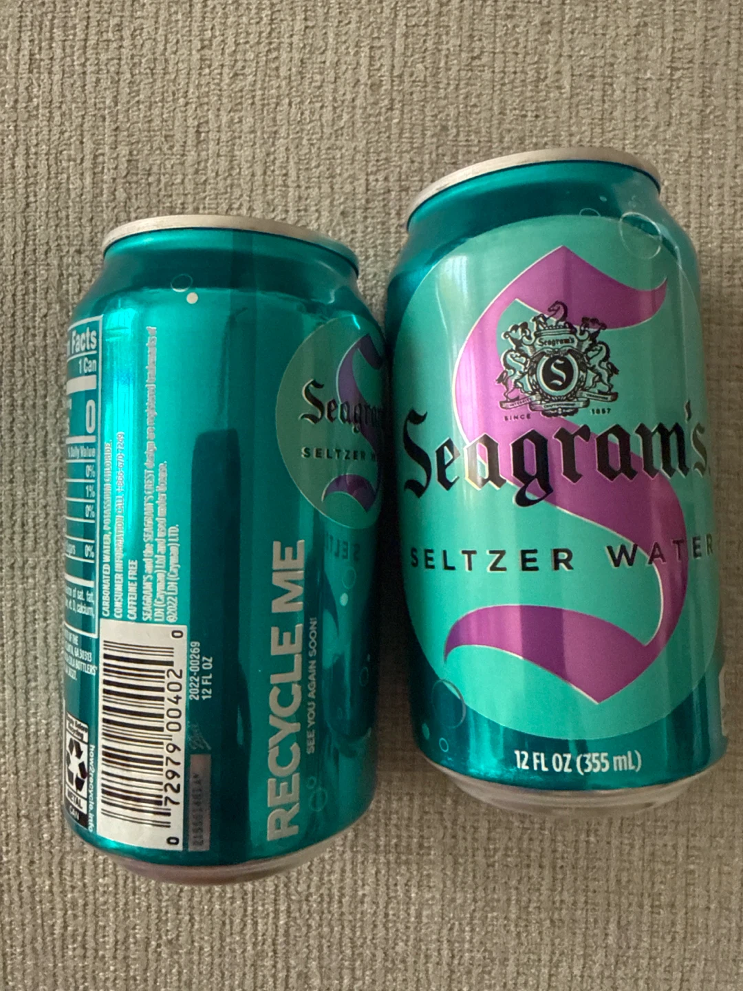 Seagram's Seltzer Water Cans
