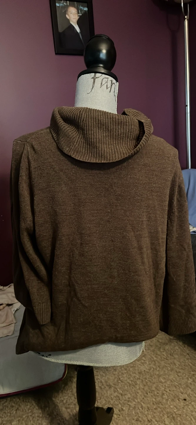 Brown Cowl Neck Sweater - photo 2