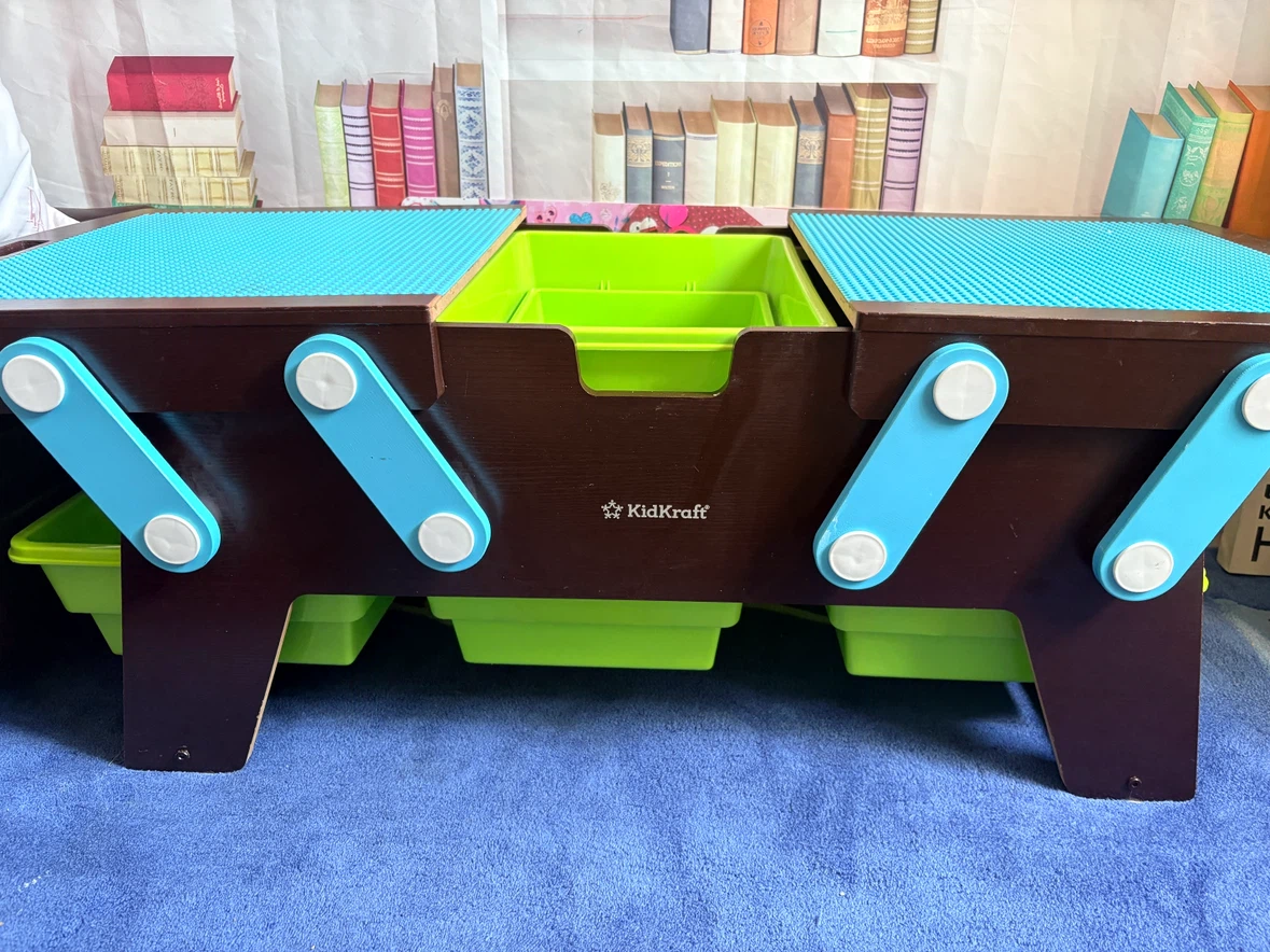 KidKraft Building Block Table with Storage Bins - photo 3
