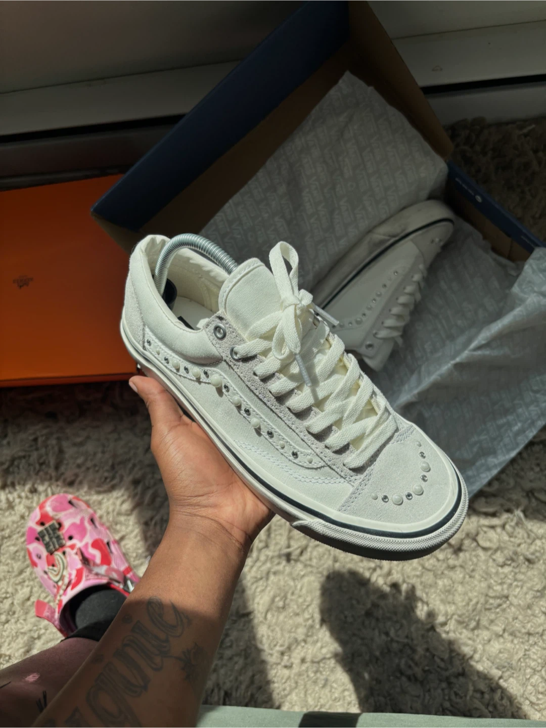 Vans lx Old Skool White Studded Sneakers - photo 2