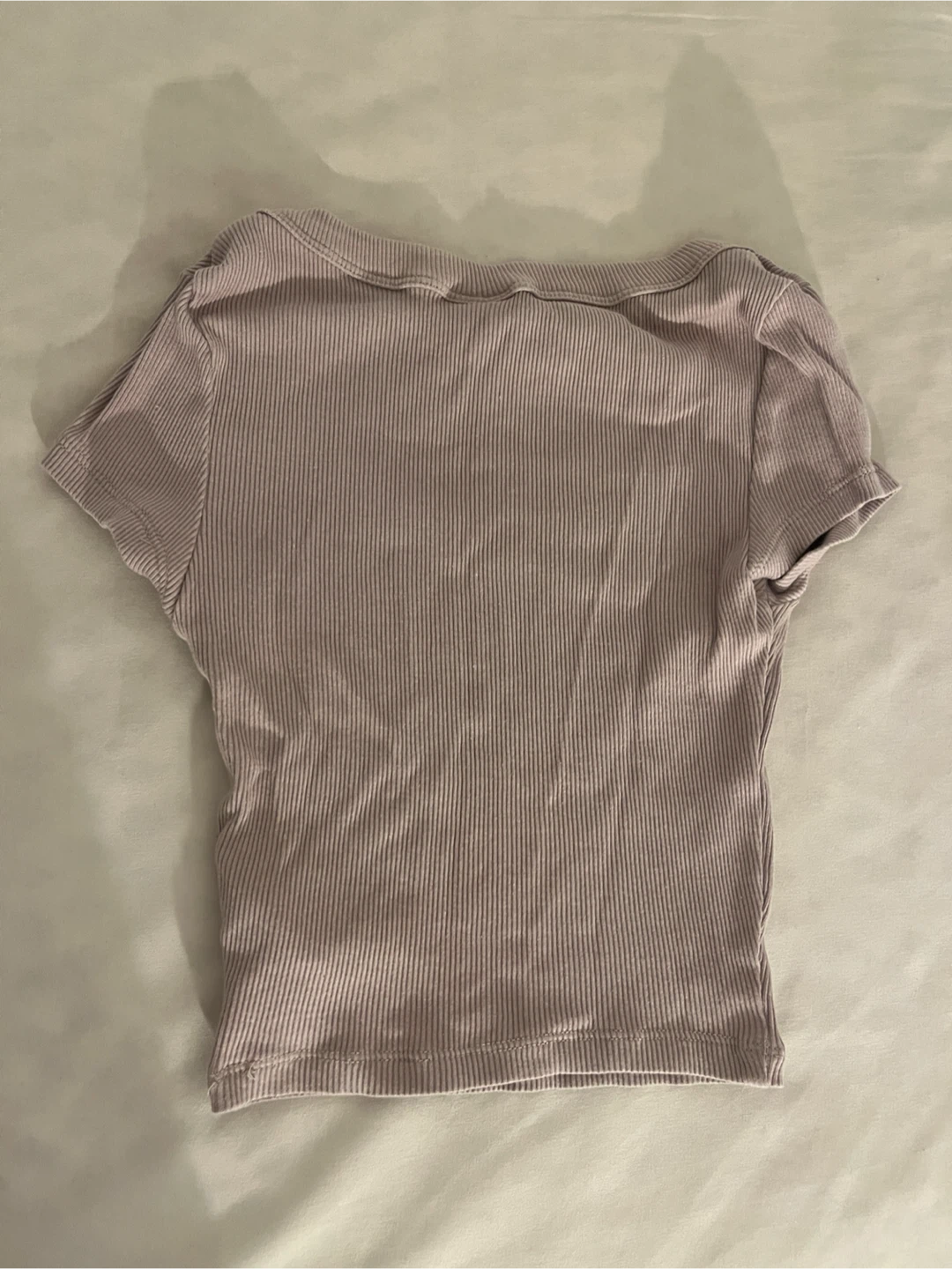 H&M Divided Ribbed Basic Crop Tops in Grey & Pink - photo 3