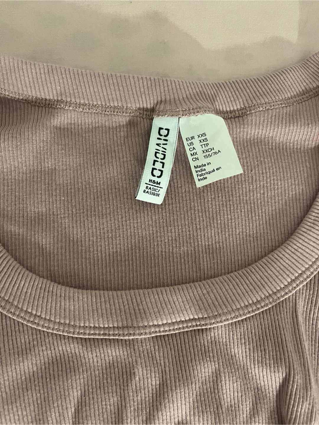 H&M Divided Ribbed Basic Crop Tops in Grey & Pink - photo 4