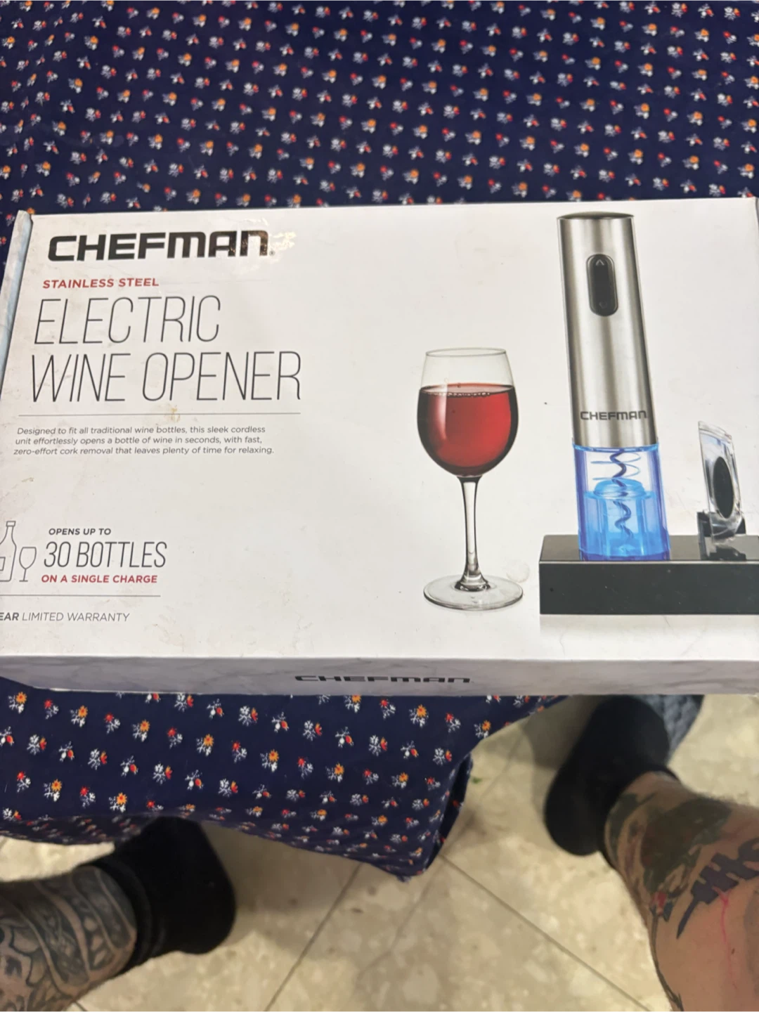 Chefman Stainless Steel Electric Wine Opener - photo 2