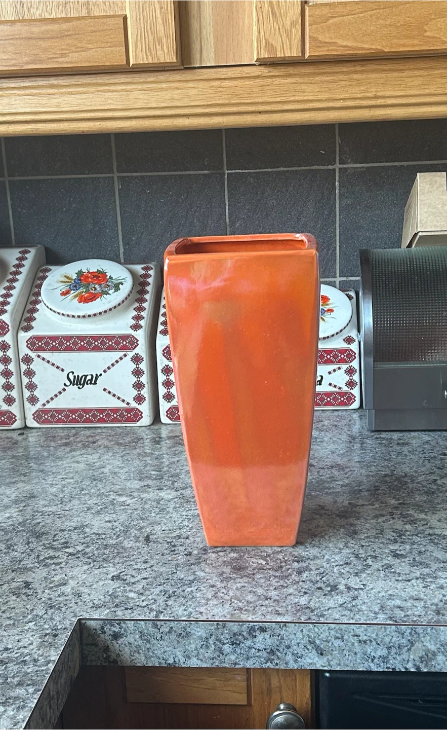 Orange Ceramic Vase