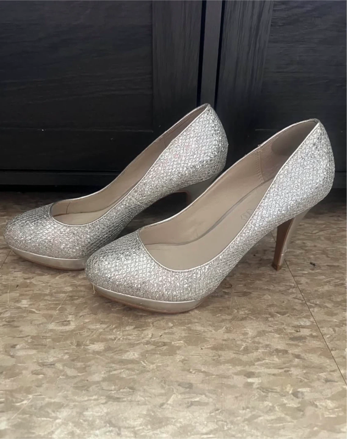 ALDO Silver Glitter Heels - photo 2