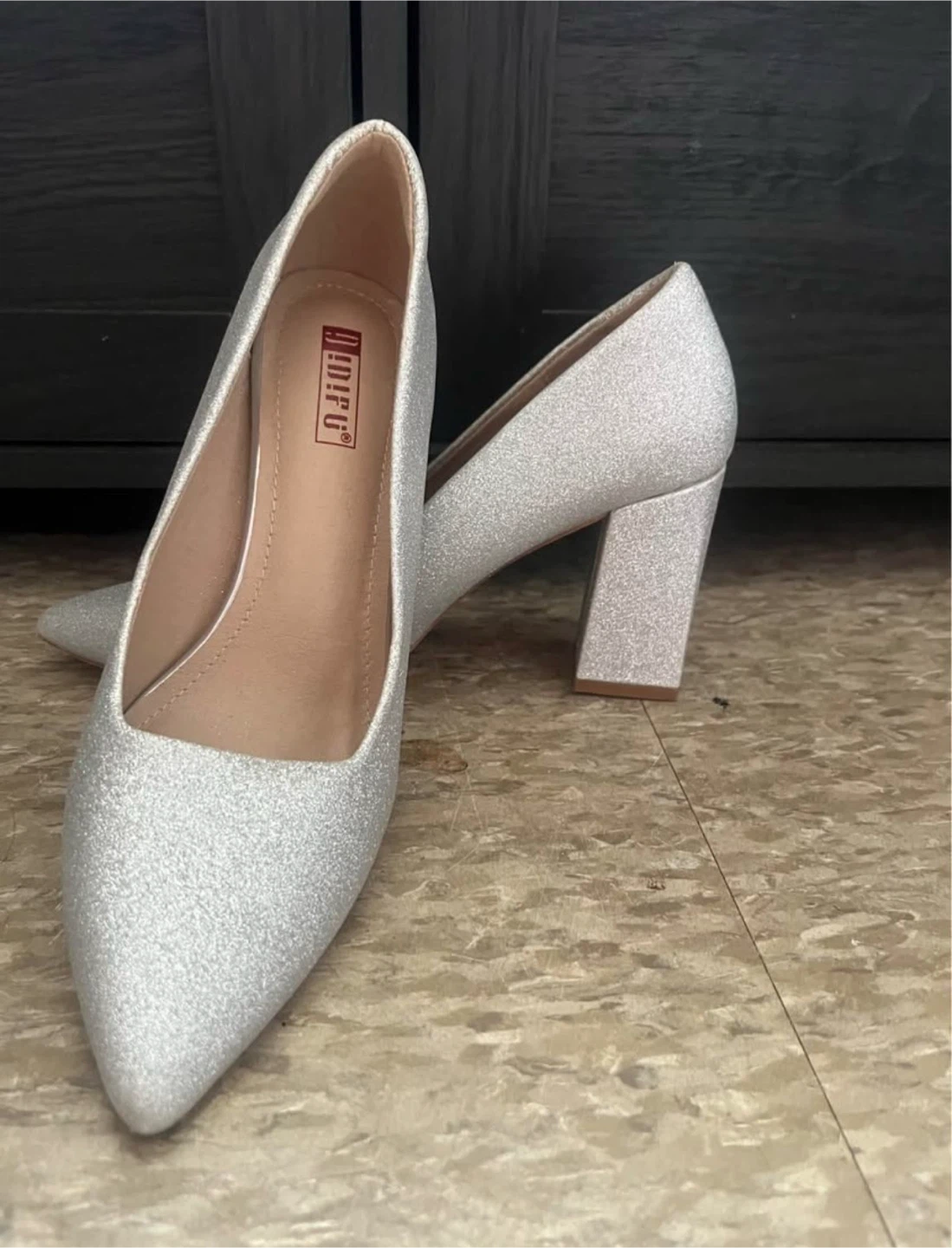 IDIFU Glitter Silver Heels