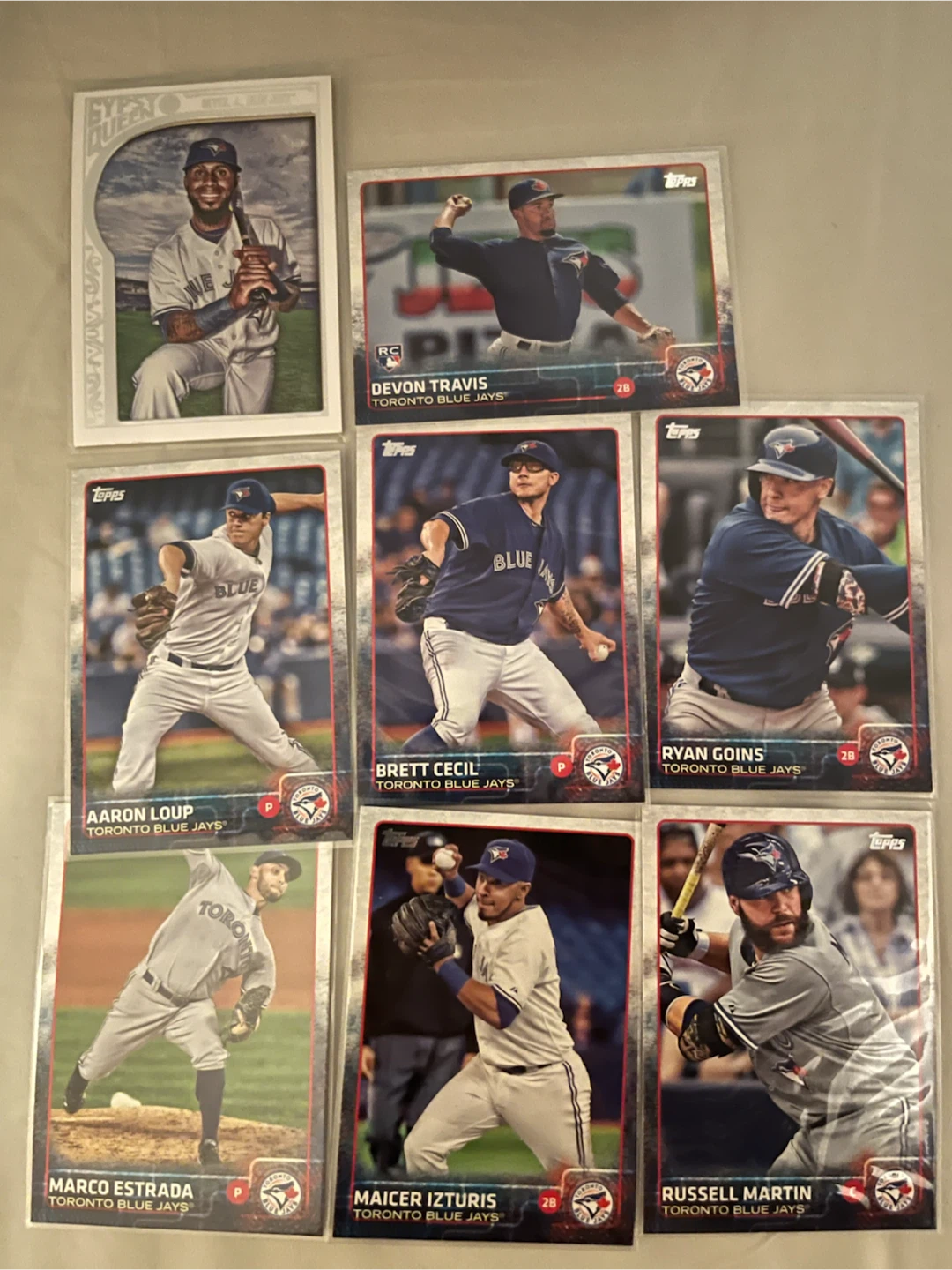 8 Baseball cards - 2015 Topps Blue Jays