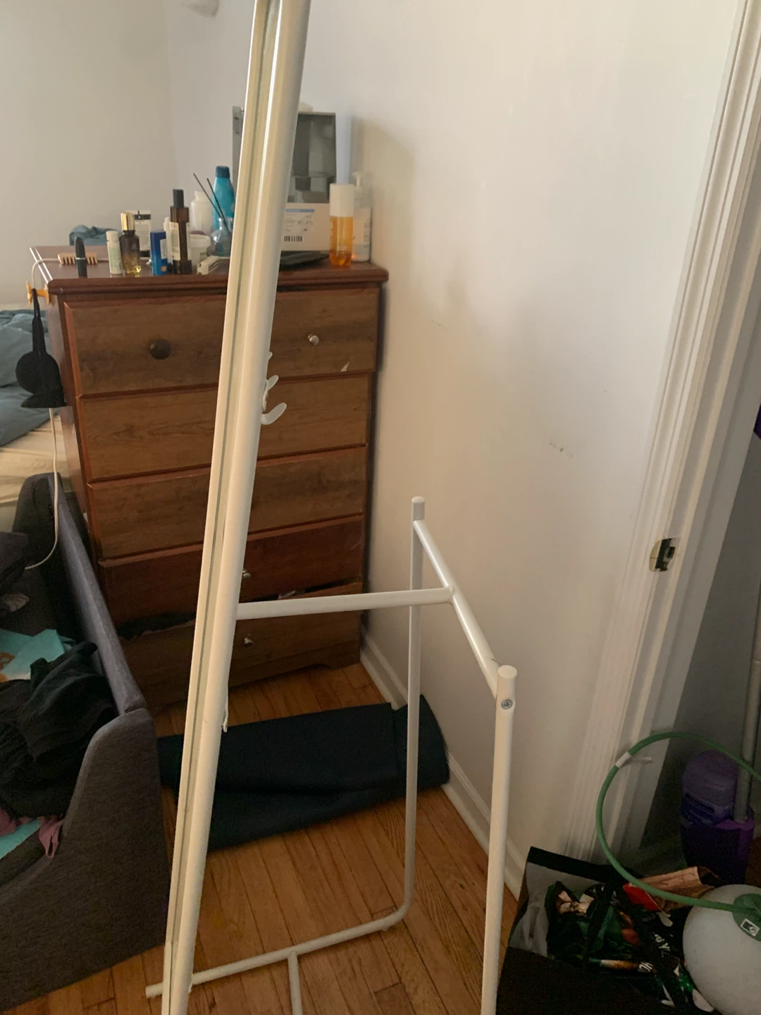 Ikea Standing Mirror with Hooks - photo 3