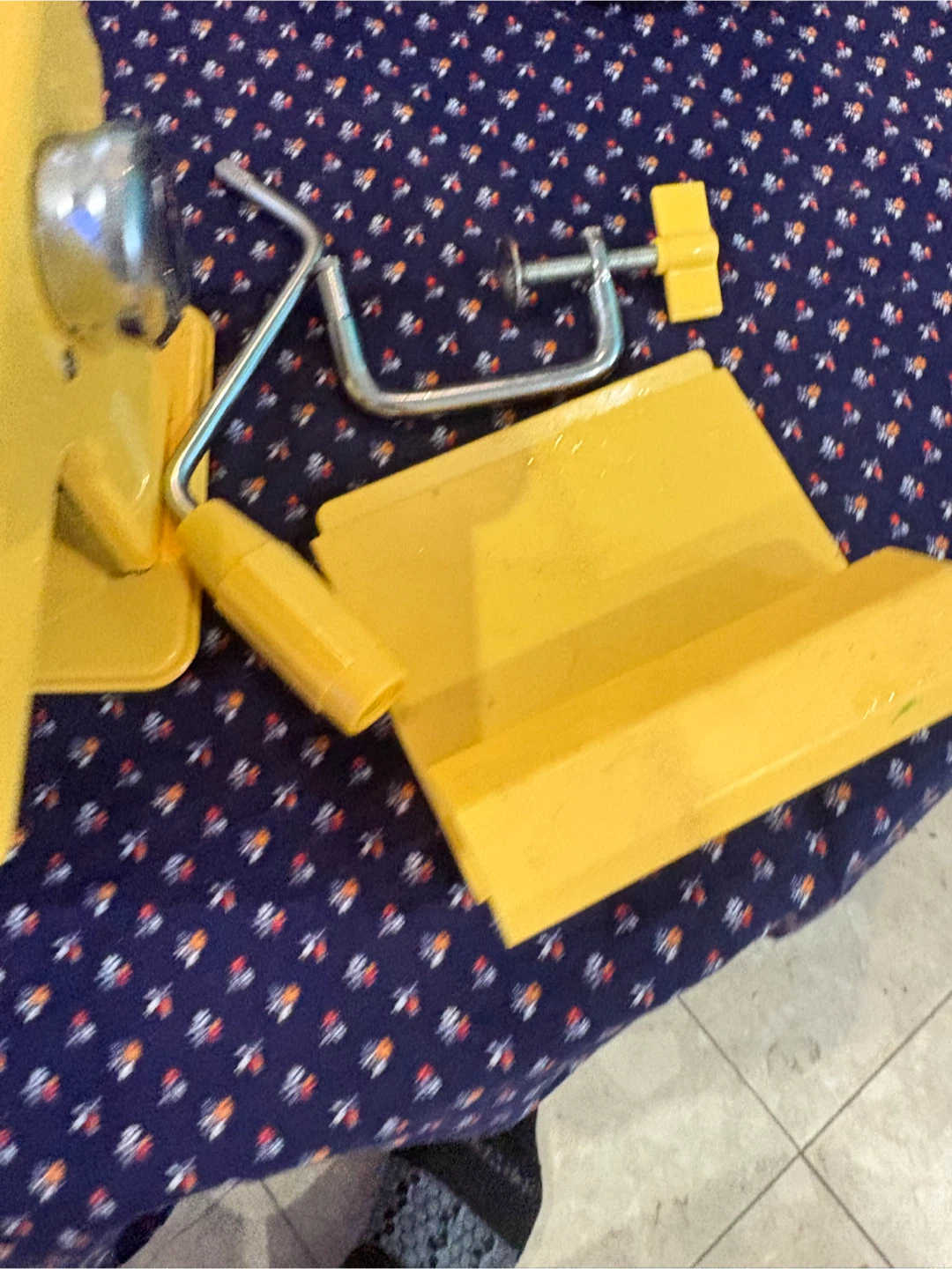 Yellow Pasta Maker Machine with Clamp - photo 5